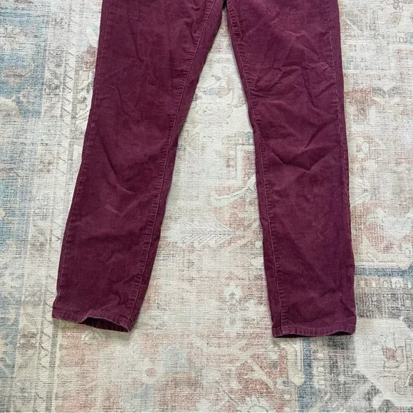 J Crew Corduroy Maroon Straight Leg Pants Women’s Size 29. S - Picture 3 of 7